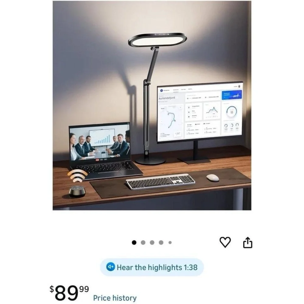 Desk Lamp, weighted (anti-tip over)